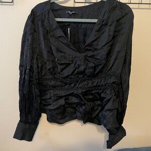 Madewell Black Silky Going Out Top